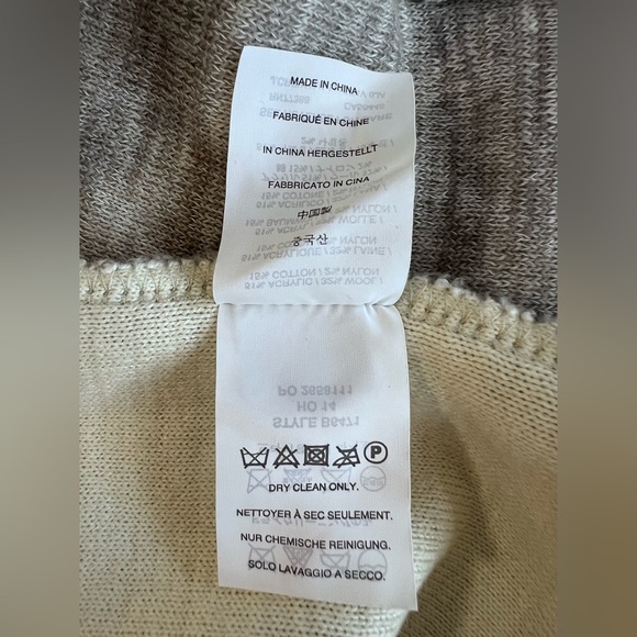 J. Crew Gray / Cream Acrylic Wool Blend Sweater Sz Medium Women’s - Picture 10 of 11